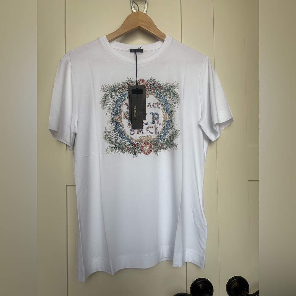 Authentic WhiteVersace  T-Shirt with bling